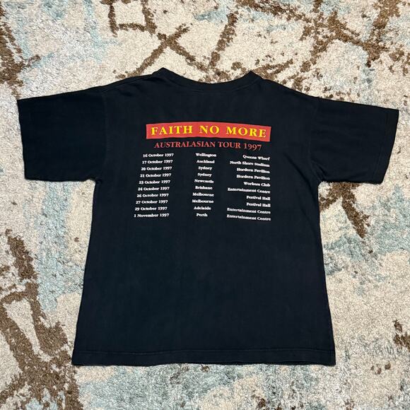 1997 Faith No More Australasian Tour Shirt Medium Australia Version Band Tee - Picture 3 of 7